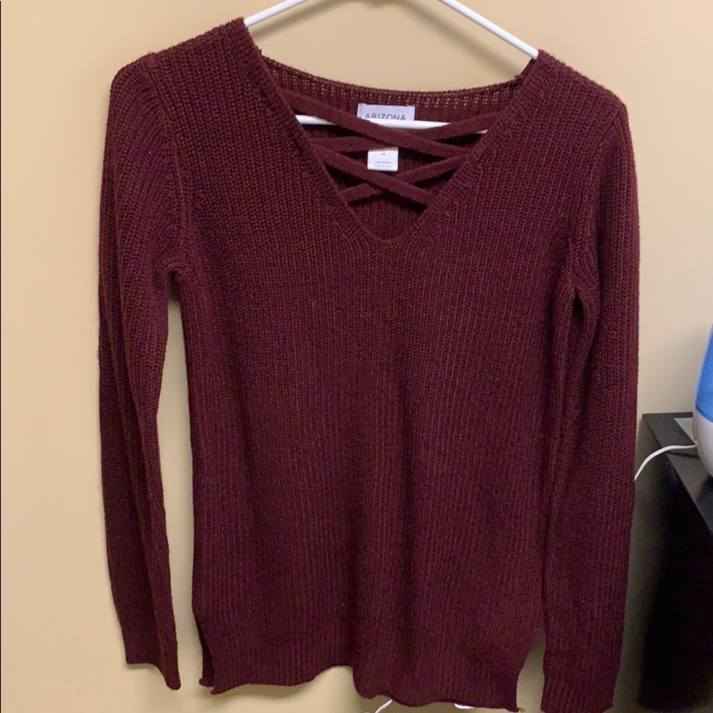 maroon arizona sweater